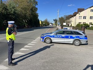 Zdjęcia przedstawiają działania Road Safety Days realizowane przez Zespół Ruchu Drogowego KPP w Leżajsku