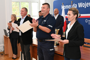 Zdjęcia przedstawiają przebieg konkursu w Komendzie Wojewódzkiej Policji w Rzeszowie.